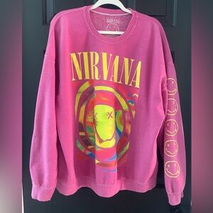 Urban Outfitters Nirvana Pink Sweatshirt—S/M